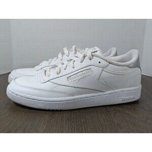 Reebok Club C 85 Classic Sneakers Womens 10 White Leather Casual Logo Retro